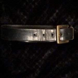 ON SALE! Coach Black Leather Belt, Brass Buckle